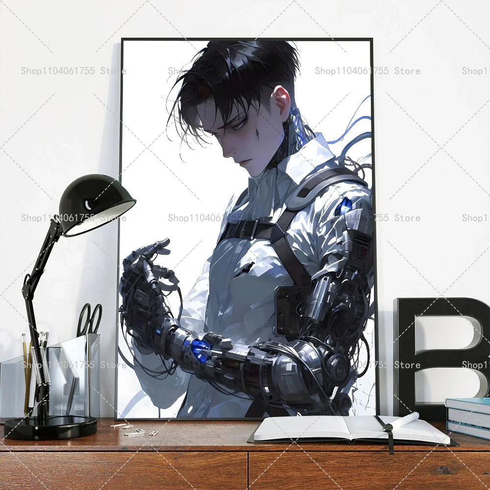 Anime Attack on Titan Levi Ackerman Wall Art Minimalist Print Canvas Painting Posters for Bedroom Modern Home Decor