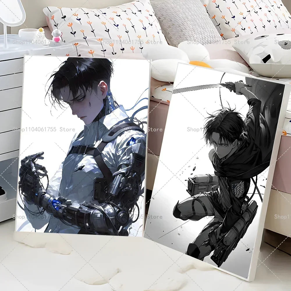 Anime Attack on Titan Levi Ackerman Wall Art Minimalist Print Canvas Painting Posters for Bedroom Modern Home Decor